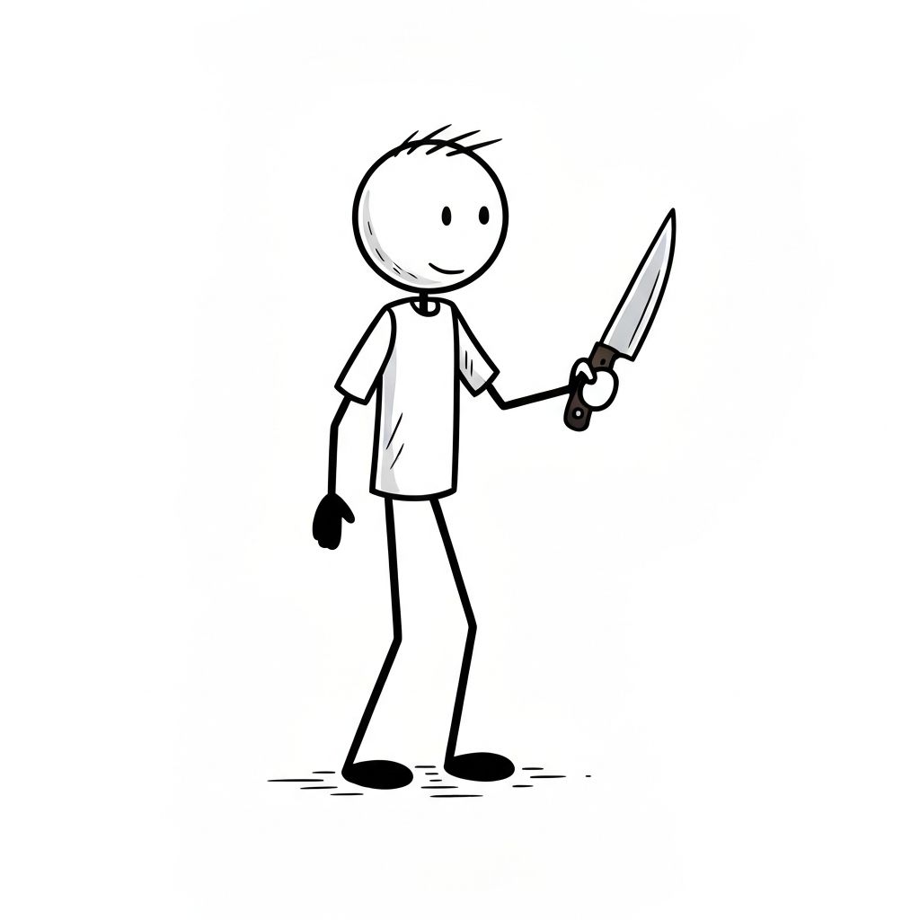 Stickmen locating the target cow